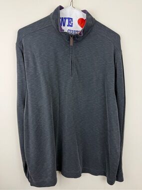 Johnston & Murphy Men’s XXL Gray Quarter Zip Pullover NWT Golf Quiet Luxury